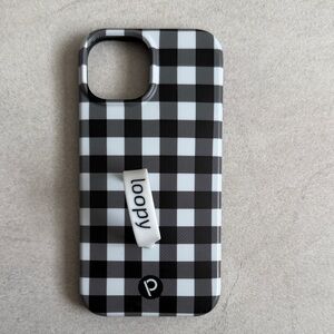 Loopy Case Classic Black and White Plaid Phone Case iphone15